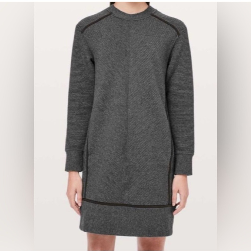 Lululemon On Repeat Heathered Core Dark Gray Long Sleeve Sweater Dress Size 6
